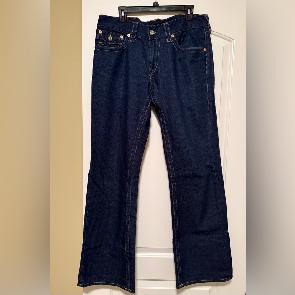 True Religion Billy Jeans Men’s 33 Made in USA Dark Wash Bootcut